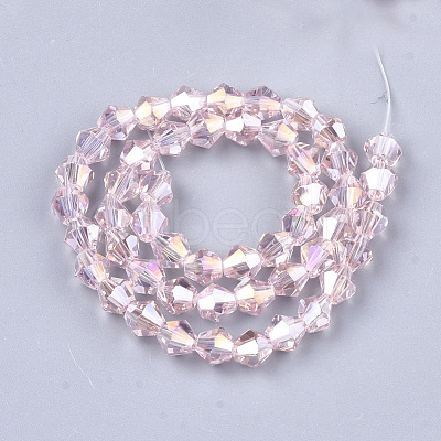 Electroplate Glass Beads Strands X-EGLA-Q118-8mm-B12-1