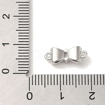 Brass Pave Clear Cubic Zirconia Connector Charms KK-G499-14P-1