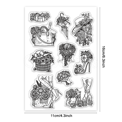 Custom Summer Theme PVC Plastic Clear Stamps DIY-WH0631-0204-1