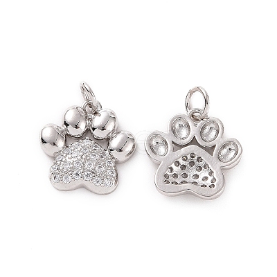 Rack Plating Brass Micro Pave Cubic Zirconia Charms X-KK-C008-36P-1