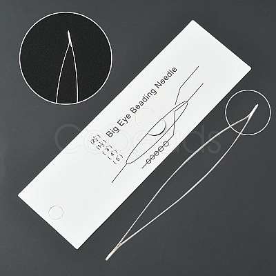 Stainless Steel Collapsible Big Eye Beading Needles YW-ES001Y-45MM-1