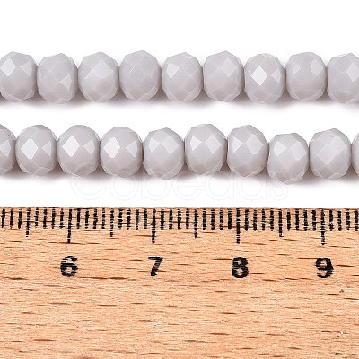 Opaque Solid Color Imitation Jade Glass Beads Strands EGLA-A044-P6mm-D19-1