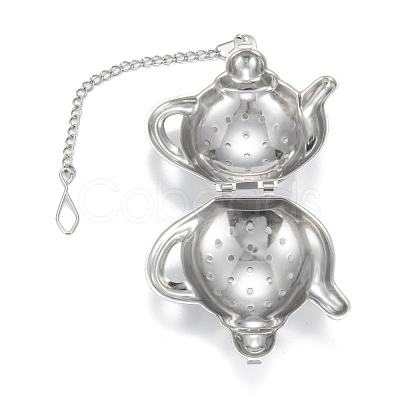 Tarnish Resistant Teapot Shape Tea Infuser AJEW-P091-01P-1