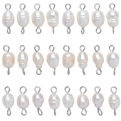 SUNNYCLUE 30Pcs Natural Cultured Freshwater Pearl Connector Charms FIND-SC0005-38-1