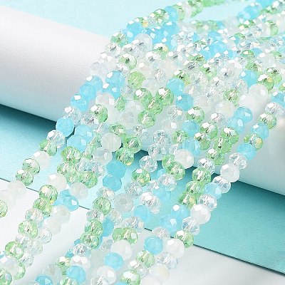 Glass Beads Strands EGLA-A034-M4mm-50-1