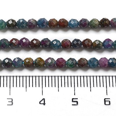 Natural Red Corundum/Ruby and Sapphire Beads Strands G-G161-A19-05-1