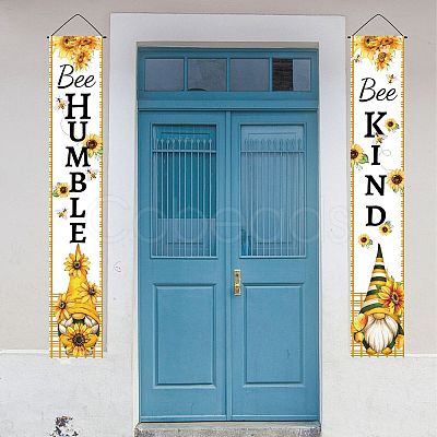 Hanging Polyester Banner Sign for Home Office Front Door Porch Welcome Decorations HJEW-WH0011-20K-1