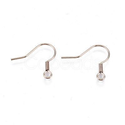 304 Stainless Steel Earring Hooks X-STAS-S111-002RG-NR-1