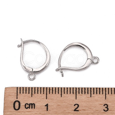 Anti-Tarnish Rhodium Plated 925 Sterling Silver Leverback Earring Findings STER-I017-087P-1