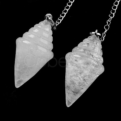 Natural Quartz Crystal Pointed Dowsing Pendulums G-K338-13P-07-1