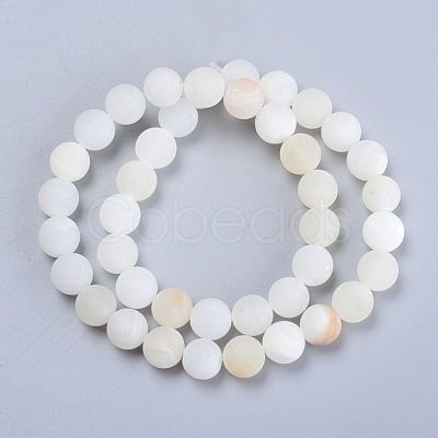 Natural Flower Jade Beads Strands X-G-E266-12A-6mm-1