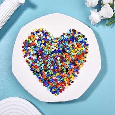 180g 12 Colors Ornaland Glass Seed Beads SEED-SZ0001-010-1