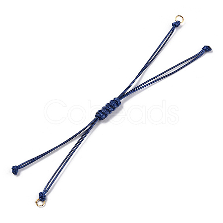Korean Waxed Polyester Cord Braided Bracelets MAK-T010-03G-1