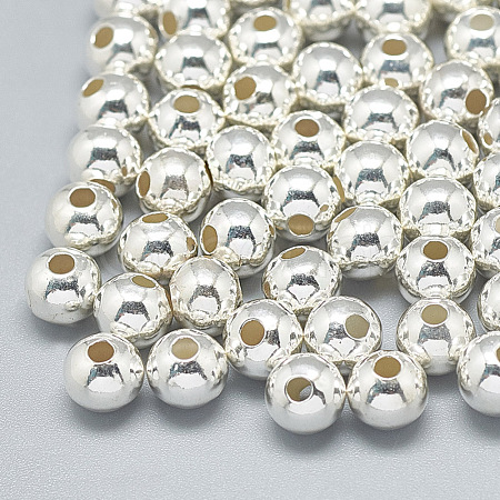 925 Sterling Silver Beads STER-T002-241S-5mm-1