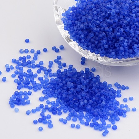 12/0 Frosted Round Glass Seed Beads X-SEED-A008-2mm-M6-1