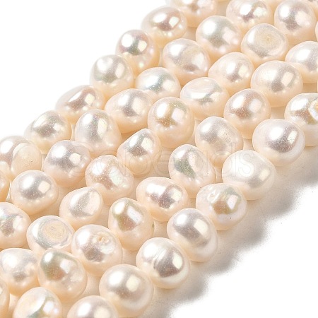 Natural Cultured Freshwater Pearl Beads Strands PEAR-E017-09-1