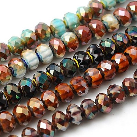 Handmade Millefiori Glass Beads Strands LK-E003-M1-1