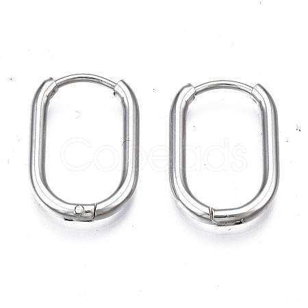 201 Stainless Steel Huggie Hoop Earrings STAS-S103A-33P-1