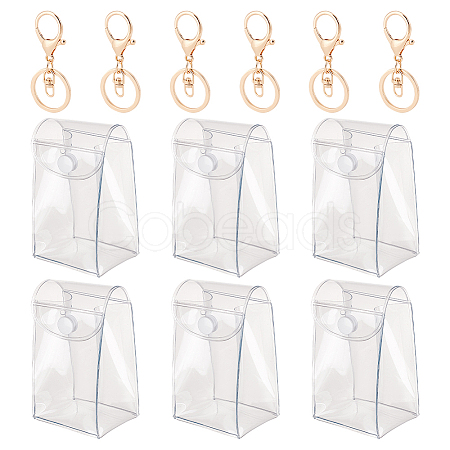 DIY Transparent Suspensible Action Figure Display Bags Keychain DIY-FG0003-85-1
