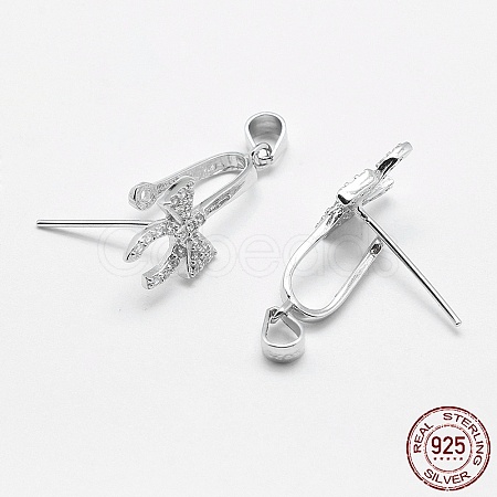 925 Sterling Silver Pendant Bails STER-E050-15S-1