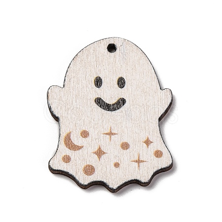 Single Face Printed Wood Pendants WOOD-B009-01C-1