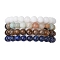 4Pcs Constellation 8mm Round Natural Lapis Lazuli & Malaysia Jade & Flower Amazonite & Yellow Tiger Eye Beaded Stretch Bracelets for Women, Libra, Inner Diameter: 2-1/4 inch(5.8cm)