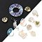 Mixed Styles & Shapes Glass Cabochons/Pendants/Links/Beads, Clear, 8~37x6~20x2.5~10.5mm, Hole: 0.5~4mm