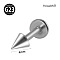 G23 Titanium 17 Gauge Lip Labret Rings, Barbell Nail Tragus Helix Cartilage Earrings Studs, Piercing Jewelry for Women Men, Stainless Steel Color, Cone, 6mm, Pin: 1.2mm