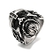 304 Stainless Steel Ring, Ghost, Inner Diameter: 19mm