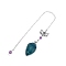 Natural Fluorite Pointed Dowsing Pendulums, Terdrop, 210mm