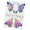 Body Art Tattoos, Temporary Tattoos Paper Stickers, Butterfly, Plum, 21x15cm