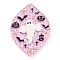 Halloween Printed Acrylic Pendants, with Glitter Powder, Ghost, 42x30x2.5mm, Hole: 1.5mm