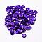 Plastic Paillette Beads, Semi-cupped Sequins Beads, Center Hole, Blue Violet, 8x0.5mm, Hole: 1mm