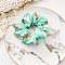 Polyester Dog Pattern Hair Ties for Women Girls, Aquamarine, 120mm