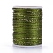 Polyester Cord, with Gold Metallic Cord, Chinese Knotting Cord, Olive Drab, 1.5mm, about 4.37 yards(4m)/roll