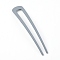 Zinc Alloy Hair Fork, Light Grey, 100x19.5x2mm