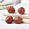 Synthetic Goldstone Carved Acorn Figurines, for Home Office Desktop Feng Shui Ornament, 25x20mm