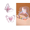 100Pcs Transparent Acrylic Beads, Bead in Bead, Butterfly, Pearl Pink, 11.5x15.4x6.6mm, Hole: 2.2mm