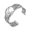 Constellation Alloy Open Cuff Bangles for Women Men, Antique Silver, Scorpio, Inner Diameter: 2-1/2 inch(6.2cm), 20~31mm