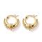 Chunky Small Huggie Hoop Earrings for Women, Cadmium Free & Lead Free, Real 18K Gold Plated, 20.5x19x6mm, Pin: 0.8mm