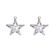 Alloy Rhinestone Pendants, with Plastic Imitation Pearl, Platinum, Star, 25~30mm