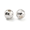 Rack Plated Round Brass Beads, Long-Lasting Plated, Cadmium Free & Lead Free, Faceted, Silver, 6mm, Hole: 1.6mm