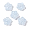 Baking Paint Glass Beads, Flower, Light Sky Blue, 12.5x13x4.5mm, Hole: 1.2mm