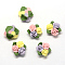 Handmade Porcelain Cabochons, China Clay Beads, Flower, Pink, 16~18x15~16x7~8mm