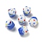 Handmade Lampwork Bumpy Beads, Ice Cream Cake, Royal Blue, 12~13x10.5~13x10.5~13mm, Hole: 1.2~1.6mm