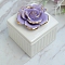 Porcelain Jewelry Boxes, for Jewerly Dispaly, Flower, Medium Purple, 70x70x75mm