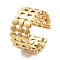 304 Stainless Steel Net Open Cuff Rings, Wide Band Ring for Women, Golden, 11mm, Inner Diameter: adjustable