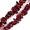 Transparent Glass Beads Strands, Imitation Gemstone, Nuggets, Dark Red, 4~11x8~10x2~8mm, Hole: 0.7mm, 31.10''(79cm)