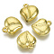 CCB Plastic Charms, Hammered, for DIY Jewelry Making, Heart, Golden, 14x13~14x6mm, Hole: 1.4mm, about 860pcs/500g