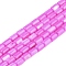 Natural Freshwater Shell Beads Strands, Dyed, Column, Orchid, 4.5~5x3~3.5mm, Hole: 0.6mm, about 77~79pcs/strand, 14.76~14.96''(37.5~38cm)